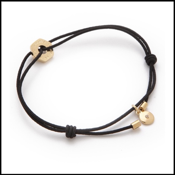 Marc By Marc Jacobs Jewelry - NWOT Marc by Marc Jacobs SILVER Bolt Black Cord Friendship Bracelet